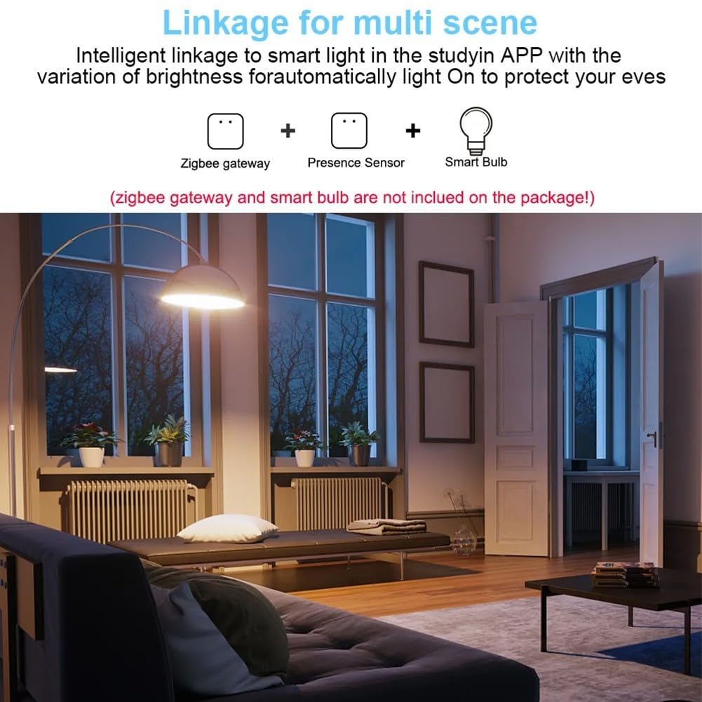 Sensor de presencia humana MmWave, detector de presencia de ondas milimétricas para Tuya, detección de movimiento humano y presencia estática, aplicación Tuya/Smart Life (4x WiFi)