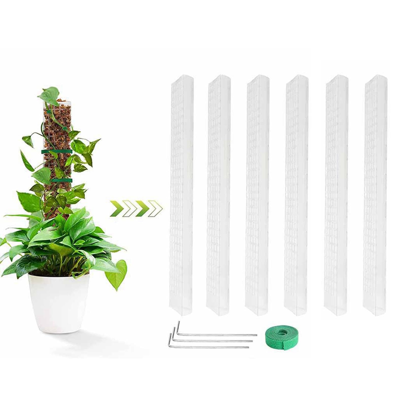 KESOTO Lot de 6 Tuteurs pour Plantes, Supports Empilables pour Plantes en Pot (Monstera) et Balcon.