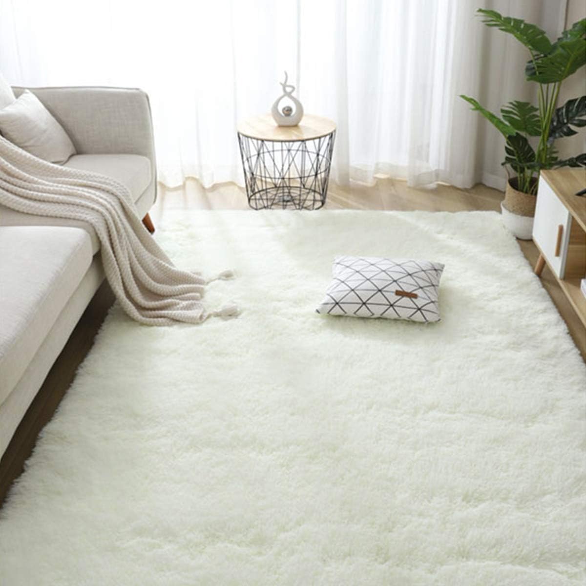 HomebyHome Tappeto Salotto Moderno Tappeto Pelo Lungo Tappeto Grande 300x400 Cm Tappeto Rosso - Foto 9