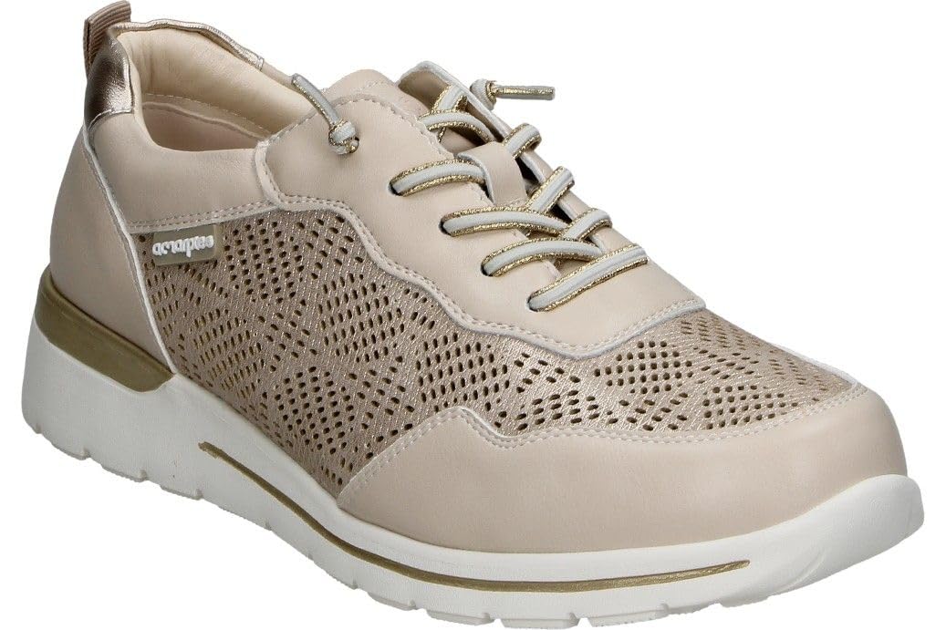 amarpies | Zapatos con Cuña Mujer – Zapato con Cordones Decorativos – Slip On – Cuña Baja y Cómoda – Versátiles – Modelo AHI30065