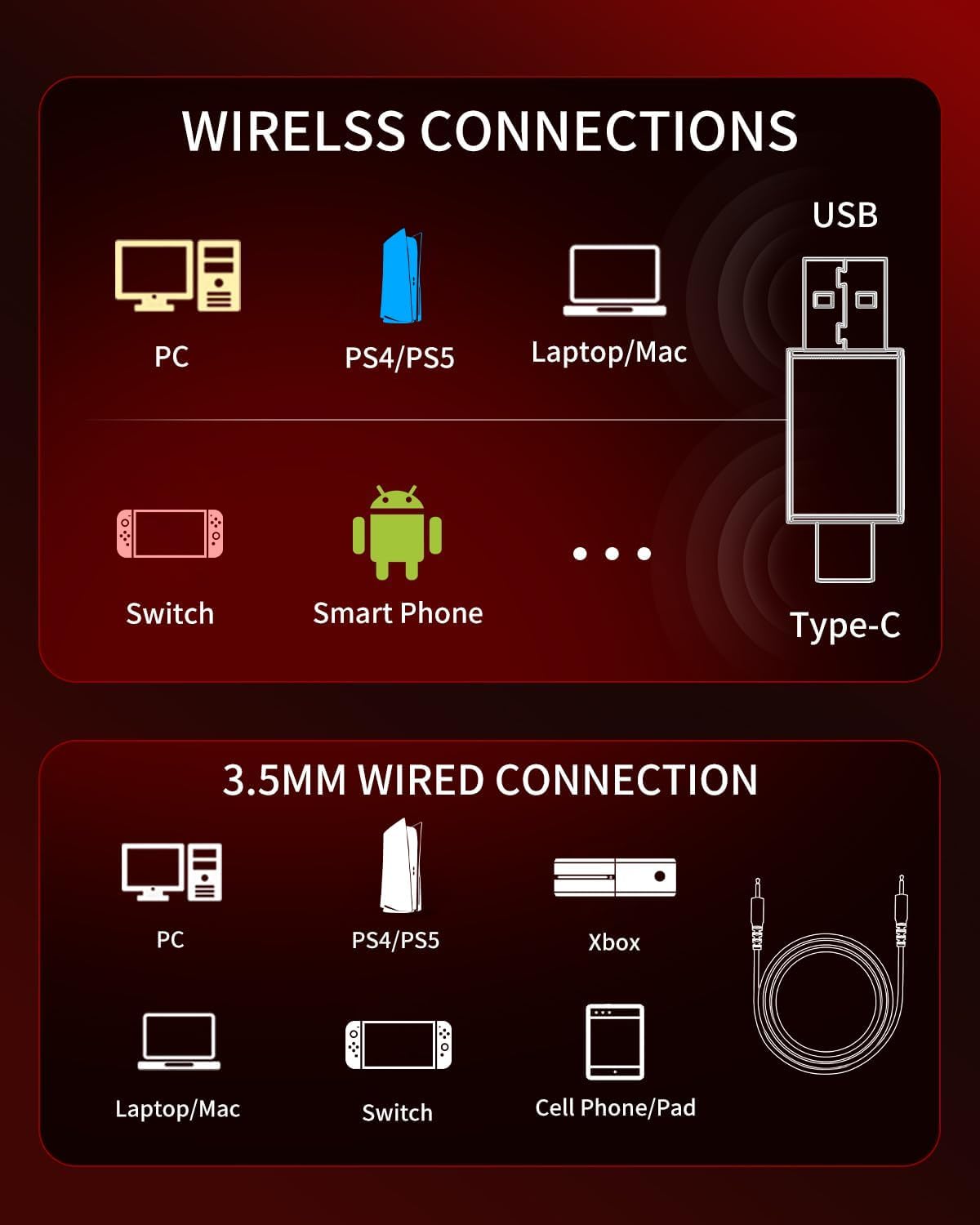 الرائد - سماعة رأس لاسلكية للالعاب مع ميكروفون لجهاز بلاي ستيش... - view 7