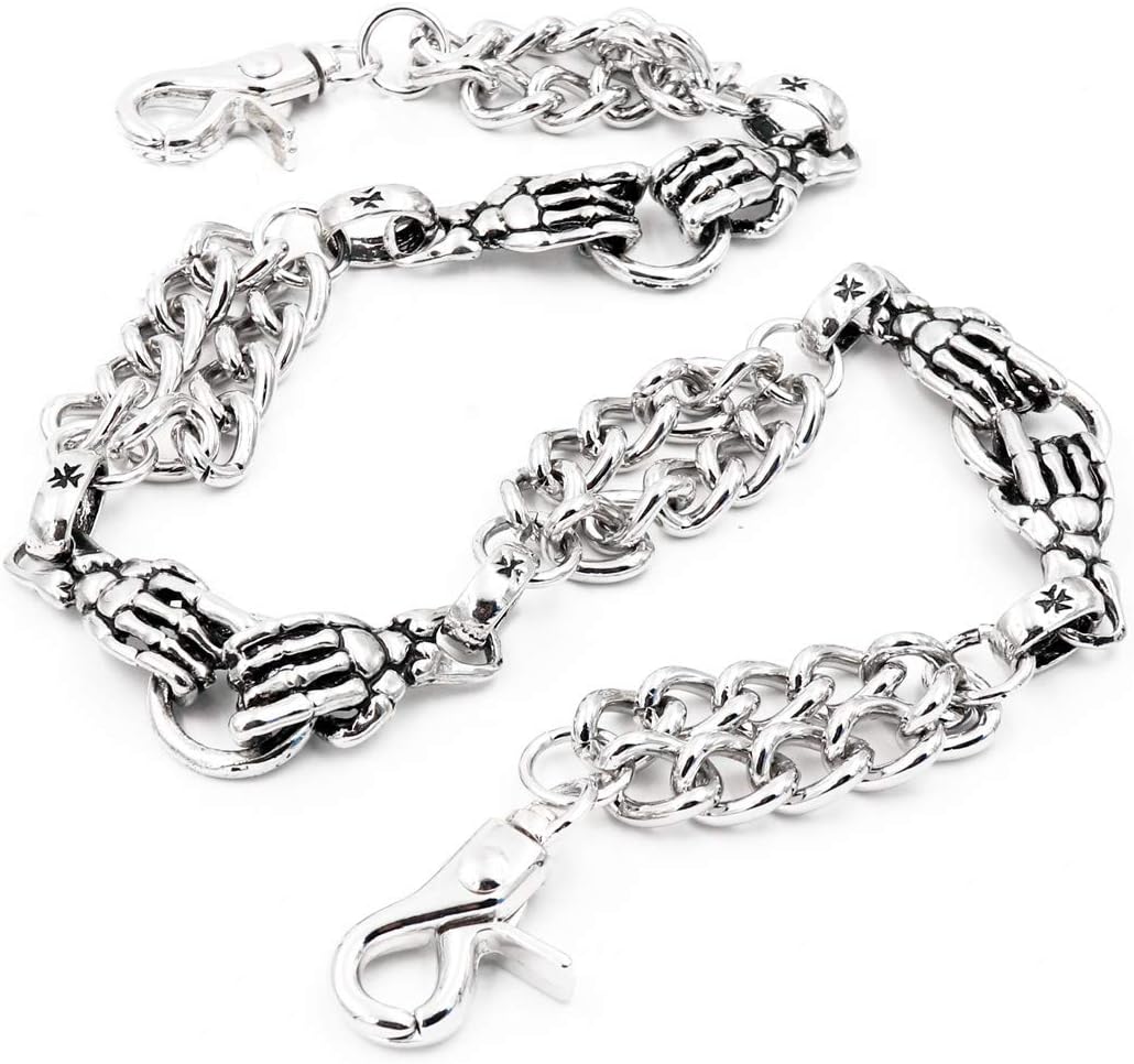 Skull hands Double links Wallet Chain Trucker Biker Punk Key chain SY131S