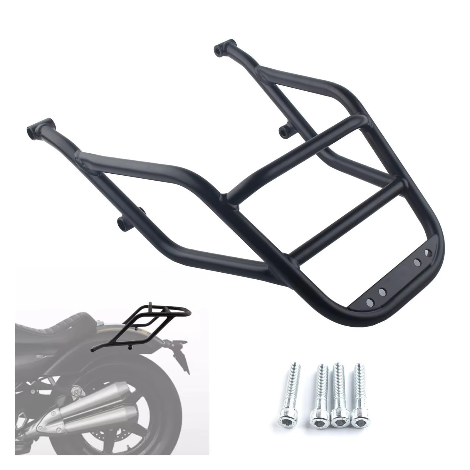 Gepäckträger Topcasehalter Für R12 2024 2025 Matt Schwarz Hinten Gepäck Rack Träger Halterung 1PCS