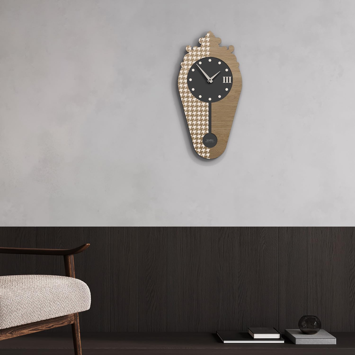 Giallobus - Premium-Uhr - Liberty - MDF-Holz - 23x45-06 - Aztec - Italienisches Handwerk – geräuschlos – Geschenkidee – modern