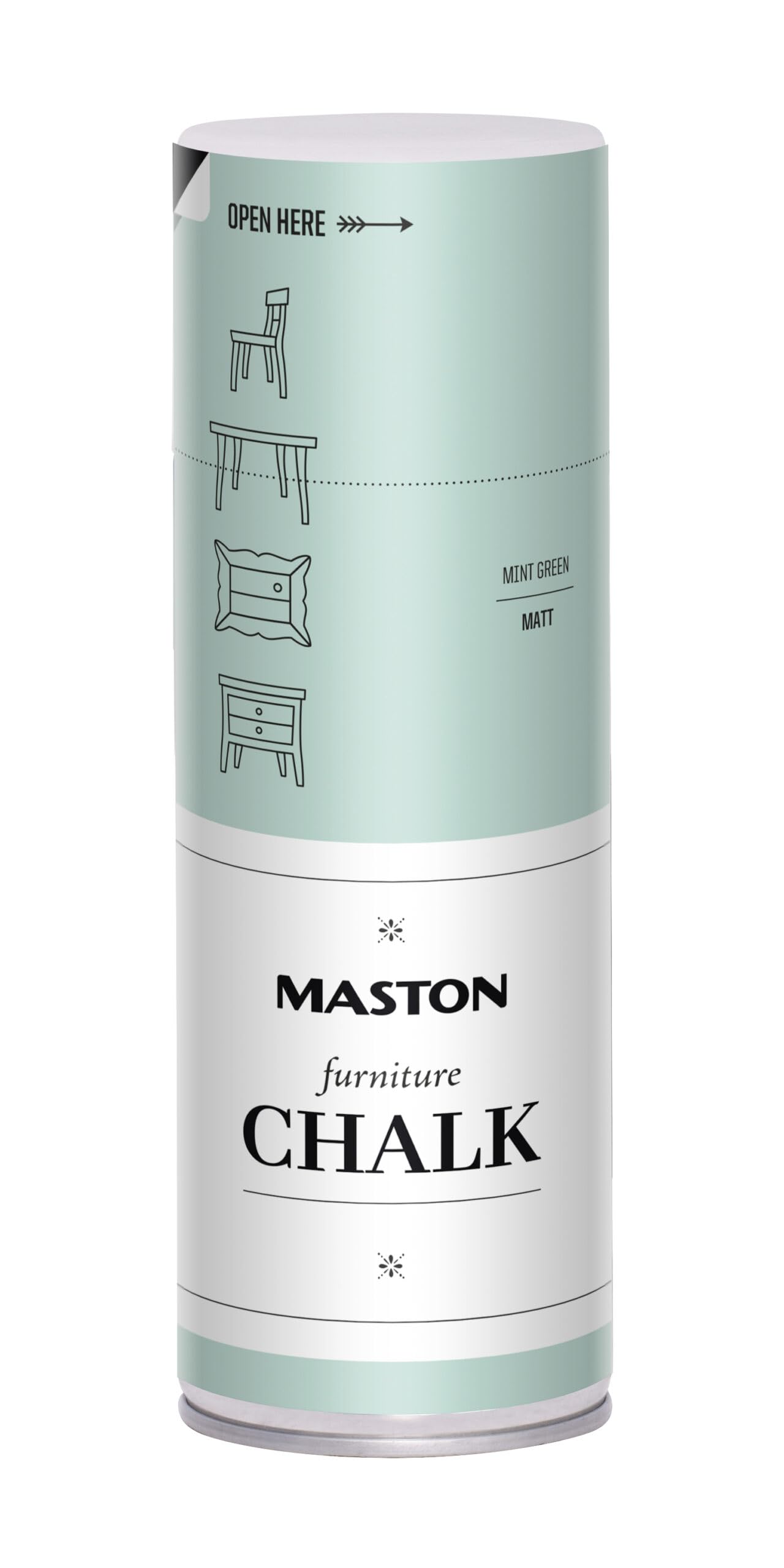 Maston Spray Paint Furniture Chalk Matt Mint Green 400ml