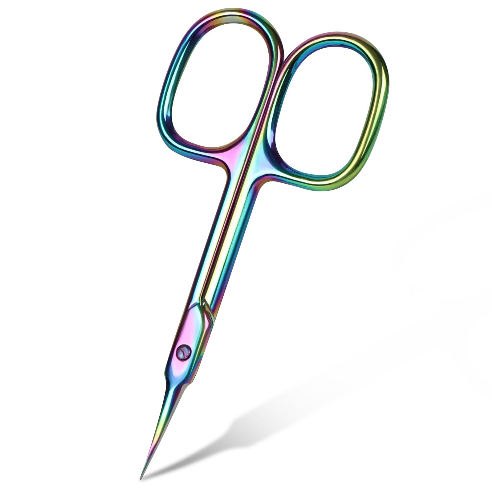 Uraqt Nail Scissors, Cuticle Nippers Made Of Stainless Steel, Baby Fingernail Scissors With Curved Tip, For Foot And Fingernails (Colourful Peptide)
