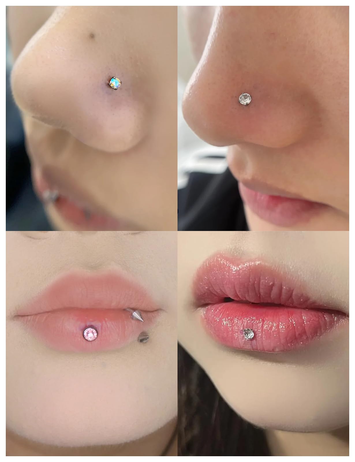 20G 18G 16G bezgwintowy warga labret meduza Monroe kolczyk do nosa biżuteria stal chirurgiczna wąż ukąszenia wargi pierścienie płaskie plecy Push in Cartilage tragus Helix Conch kolczyk sztyfty
