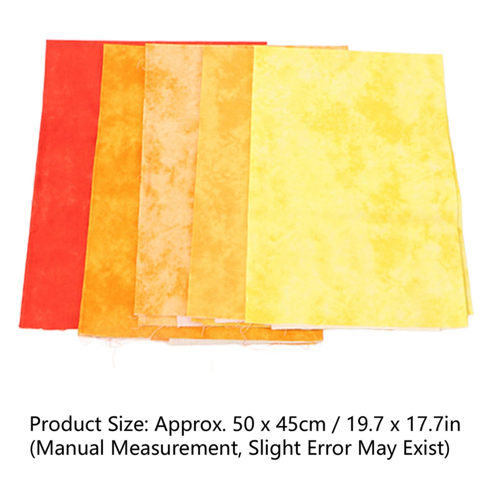 5PCS Smudge Dyed Cotton Quilting Fabric, 19.7x17.7in Precut Soft Cloth Bundle - Image 2