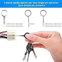 Vista 4 de Kit de herramientas de extracción de terminales 82 piezas, juego de herramientas de desenganche de pines, conector eléctrico, juego de herramientas