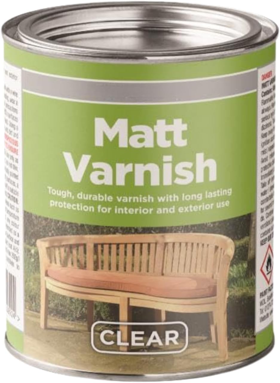 Inspired Essentials 300ml Non Drip Paint Tin Exterior Interior Hard Drying Performance Multi-Purpose Tin for Metal, Wood, Plastic, Walls with Perfect Finish (2, Clear Matt Varnish) โ image 1