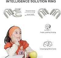 Vista 3 de IQ Toys-AB A+B Test Mind Game Brain Teaser Wire Magic Trick Toy IQ Puzzle Set (paquete de 16), metálico