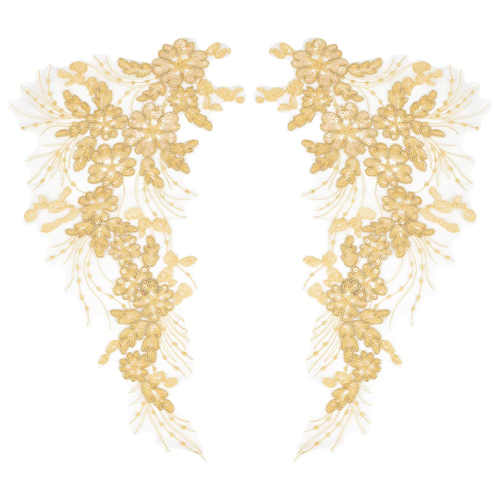 1 Paire De Patchs Brodés En Dentelle à Coudre Pour Robes De Mariée