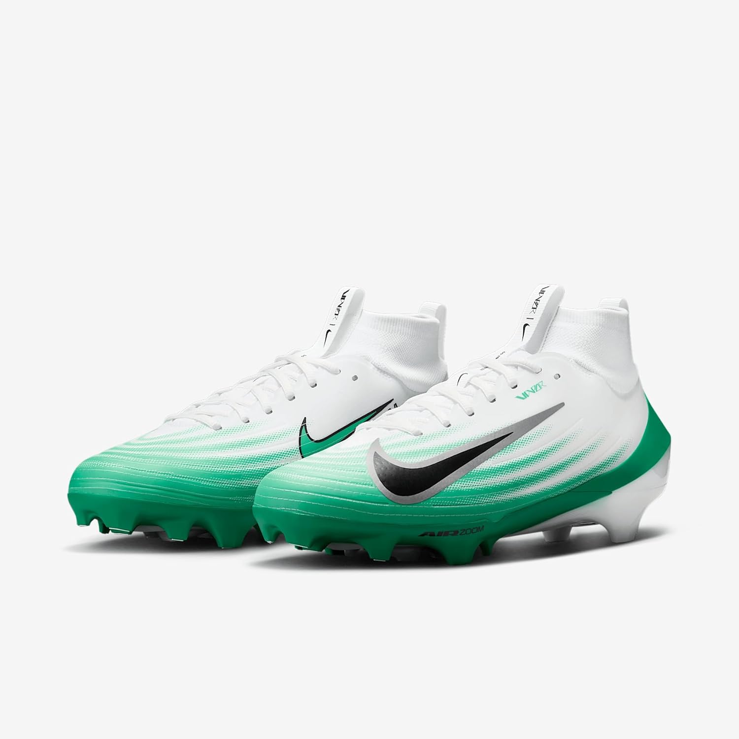 Nike Vapor Pro 1 Football Cleats (HM8850-104, White/Midnight Navy/Metallic Silver/Black)