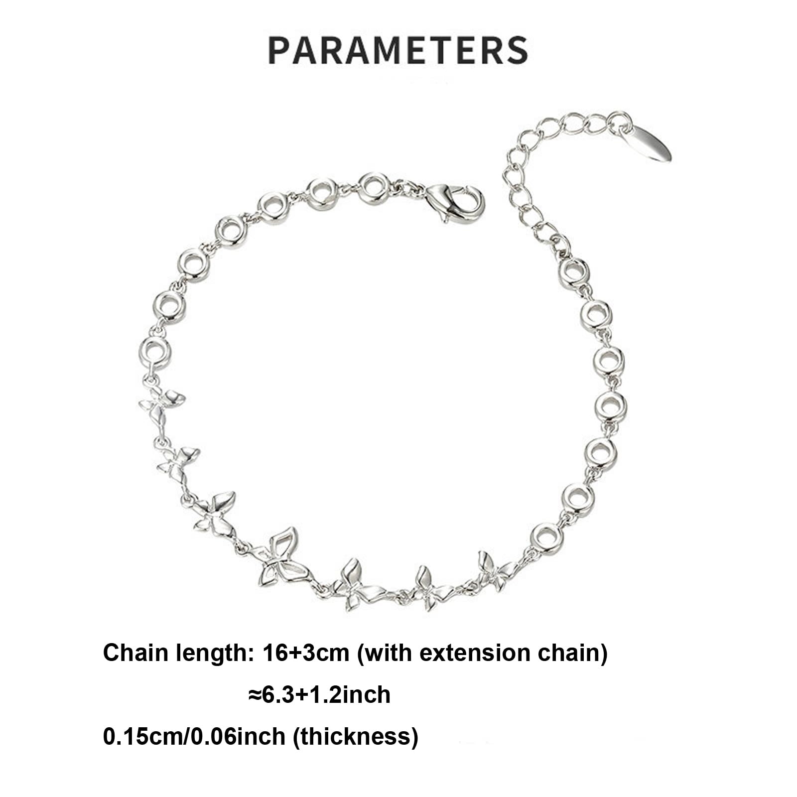 Pulsera de oro blanco de 18 quilates, joyas auténticas, mariposa PT950 Platinum Brazaletes