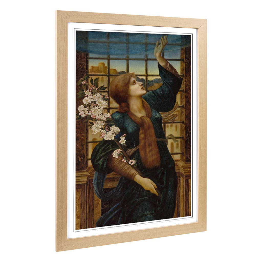 Big Box Art Framed Print of Edward Burne-Jones Hope Design | Wall Art Picture | Home Decor for Kitchen, Living, Dining Room, Bedroom, Hallway, Office, Oak, A2 / 24.5x18 Inch / 62x45cm