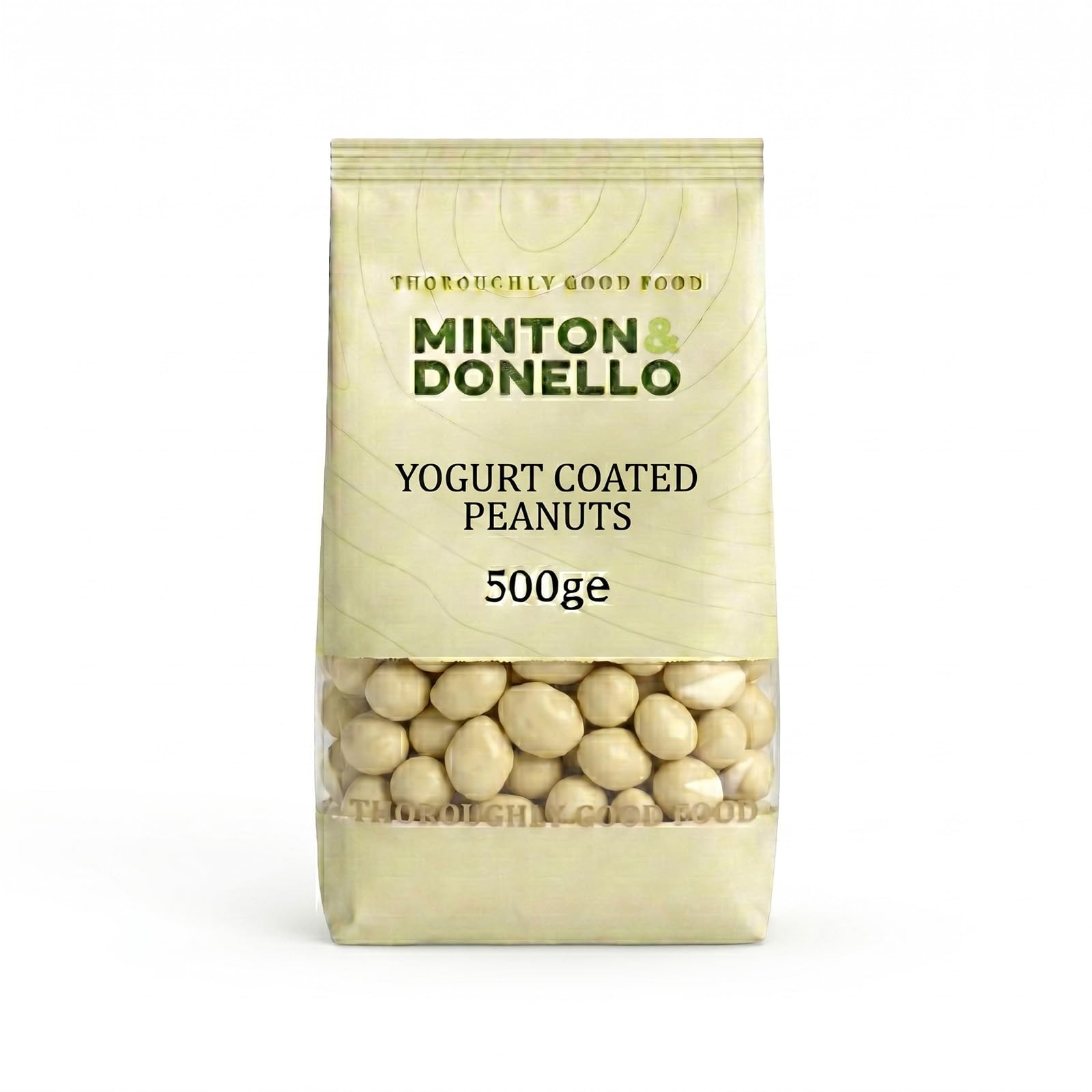 Minton & Donello Yoghurt Coated Peanuts 500g Pack - Sweet & Crunchy Snack for Parties, Sharing & Lunchboxes, Creamy Coating, Dessert Topping for Ice Cream, Baking & Trail Mix, Suitable for Vegetarians