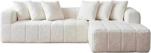 Miniatura 6 de GDFStudio Sofá modular de 4 plazas de 108 pulgadas, sofá modular con diván en forma de L, asiento profundo minimalista, sin huesos, sofás y sofás