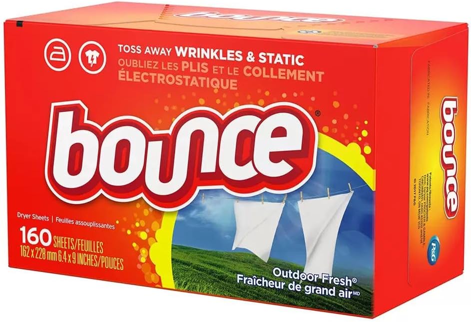 Bounce 2 упаковки свежих салфеток для сушки белья, всего 320 салфеток