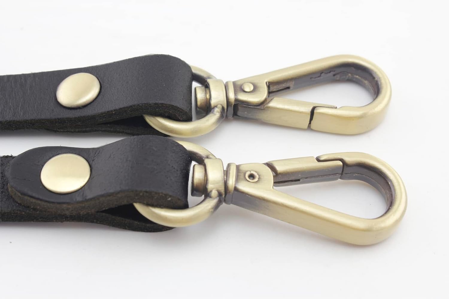 3dancraftit Adjustable Faux Leather Shoulder Crossbody Bag Purse Strap Handles with Hooks for Bag Making Replacement 46 3/8" / 118cm Black T55