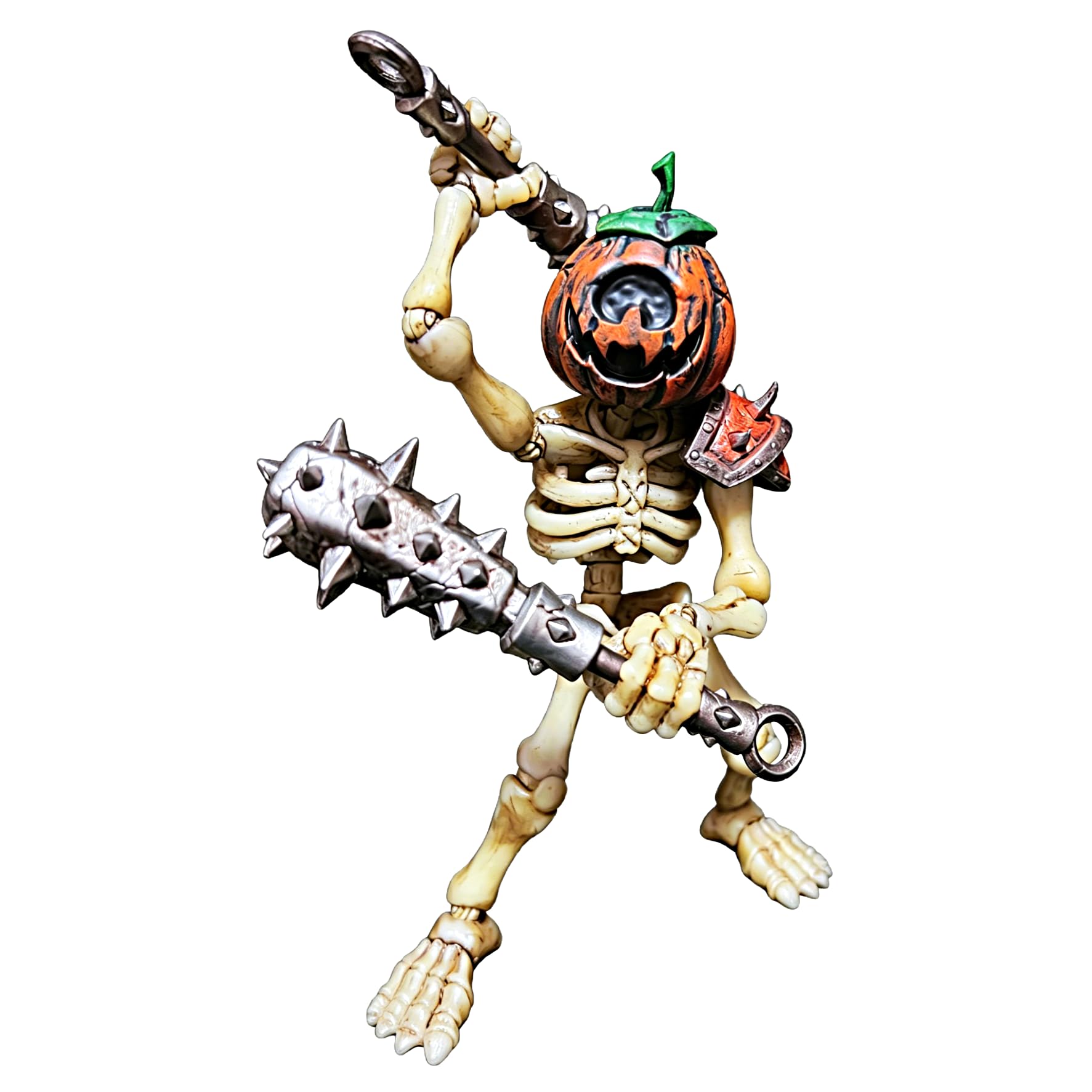 TOYVERSE YOTOTOY skala 1/12 figurka akcji, uśmiechnięty trickster z pałeczkami, 15 cm, GhostRabbit's Redemption Skeletons Line Night Tricksters, alternatywna główka dyni, zdejmowana zbroja od 15 lat