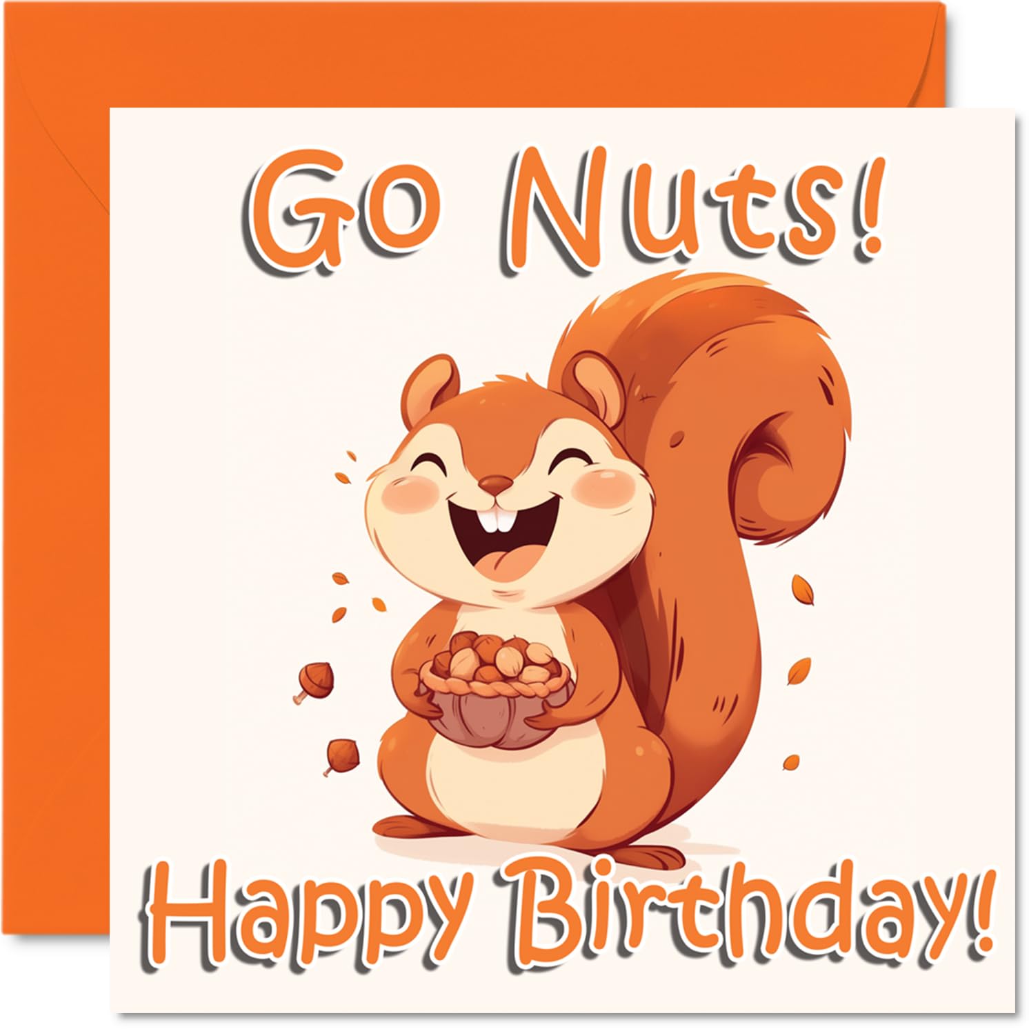 Squirrel Birthday Cards - Animal Puns - Happy Birthday Card for Son Daughter Brother Sister Grandson Granddaughter Niece Nephew Cousin, 145mm Bday Greeting Cards