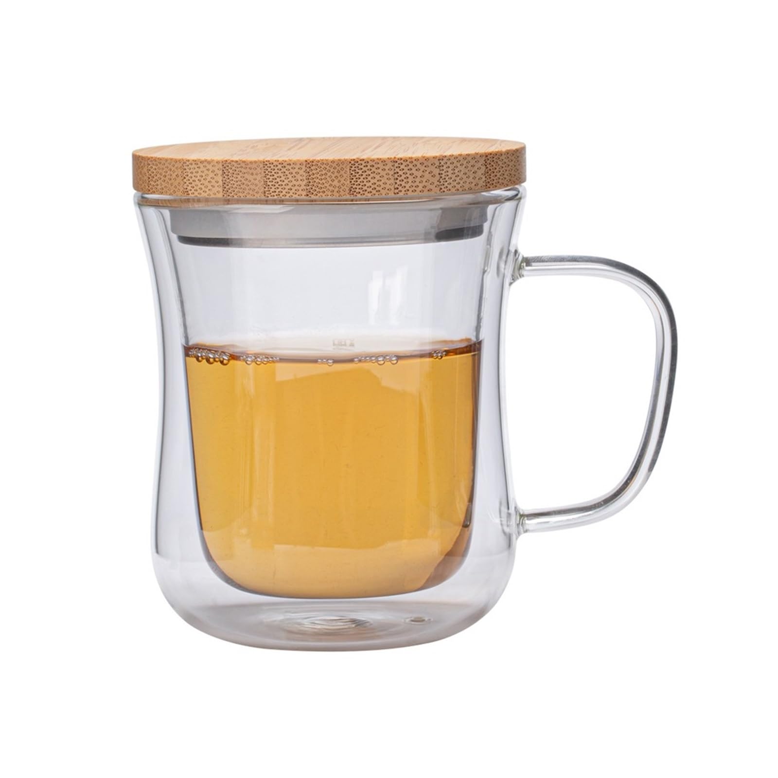 Tazas de té vidrio doble pared que evitan quemaduras al servir café