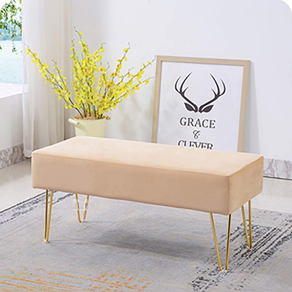 Tabouret long multifonctionnel banquette d'entrée salon 90 cm