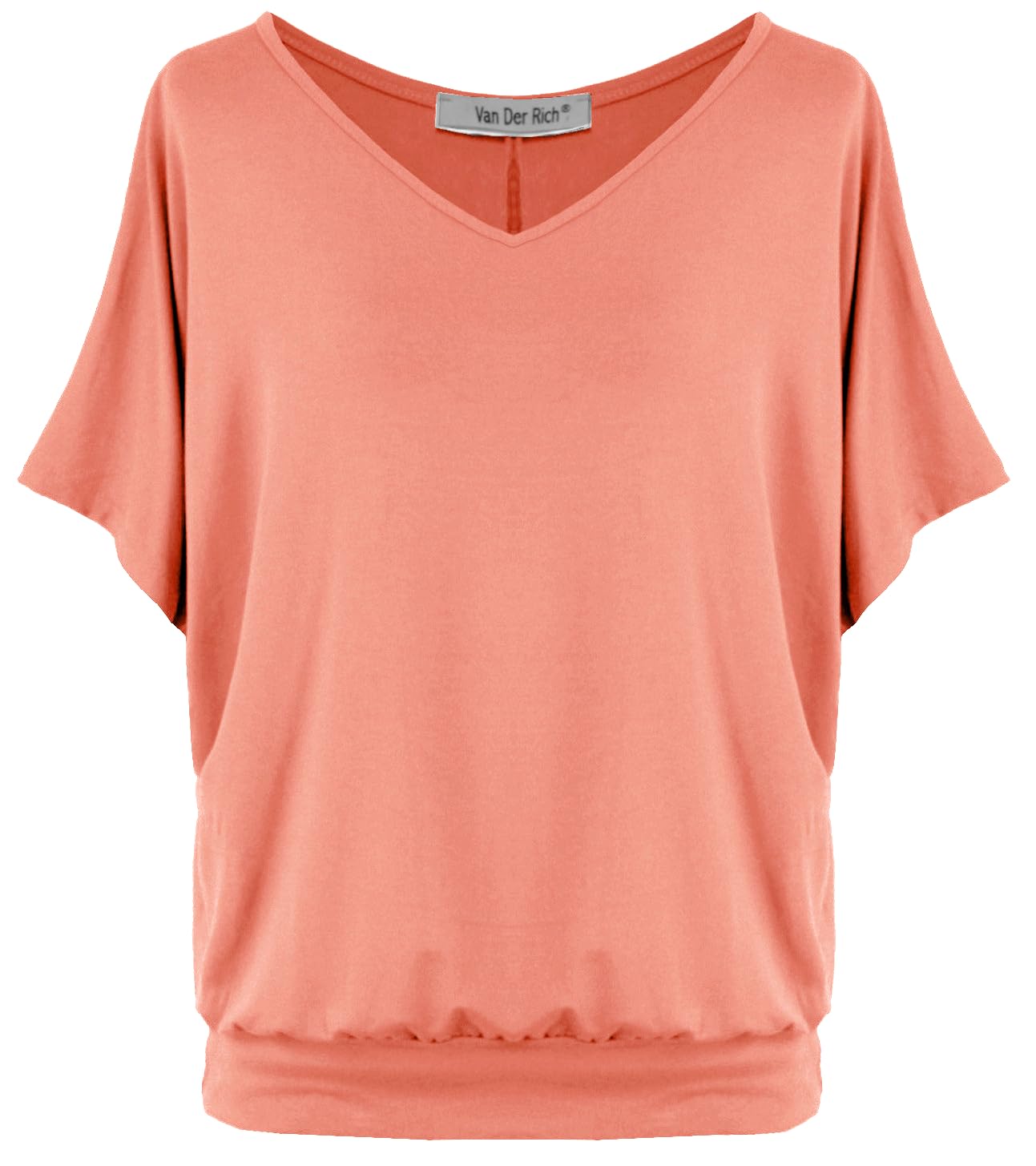 Van Der Rich ® - Tshirt Oversize mit V-Ausschnitt im lässigen Stil - Damen