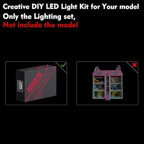 Miniatura 2 de Kit de luz LED compatible con Lego Gabby's Dollhouse 10788 (sin modelo, solo kit de luz), luz compatible con Lego 10788 Gabby's Dollhouse para