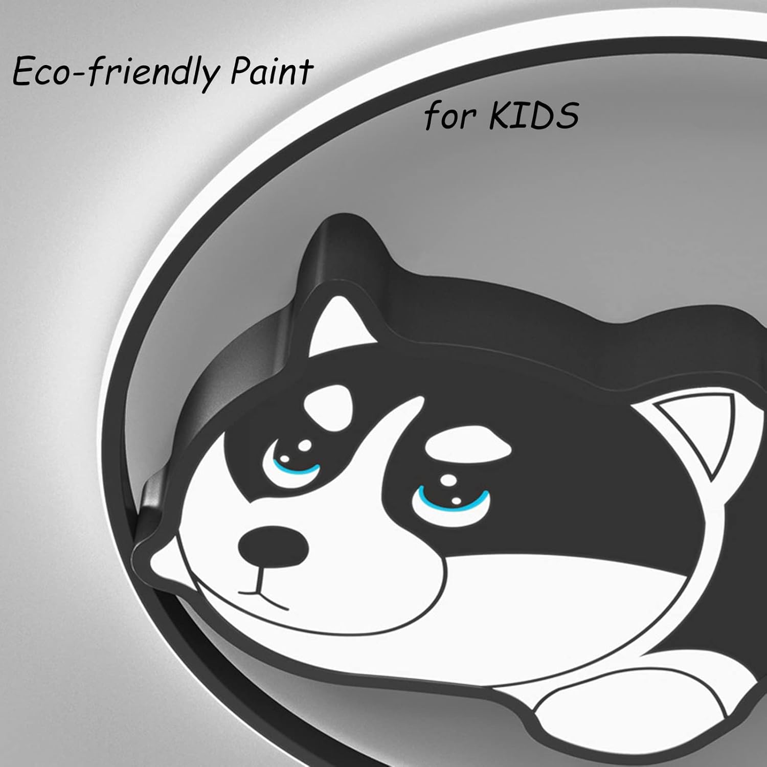 Chandeliers, 3-Color Cartoon Led Ceiling Light Fixture, Lovely Dog Led Light Fixtures Ceiling Mount, 17.7In Hubedroom Light Fixture, Semi Flush Mount Ceiling Light for Kids Room Nursery 32W