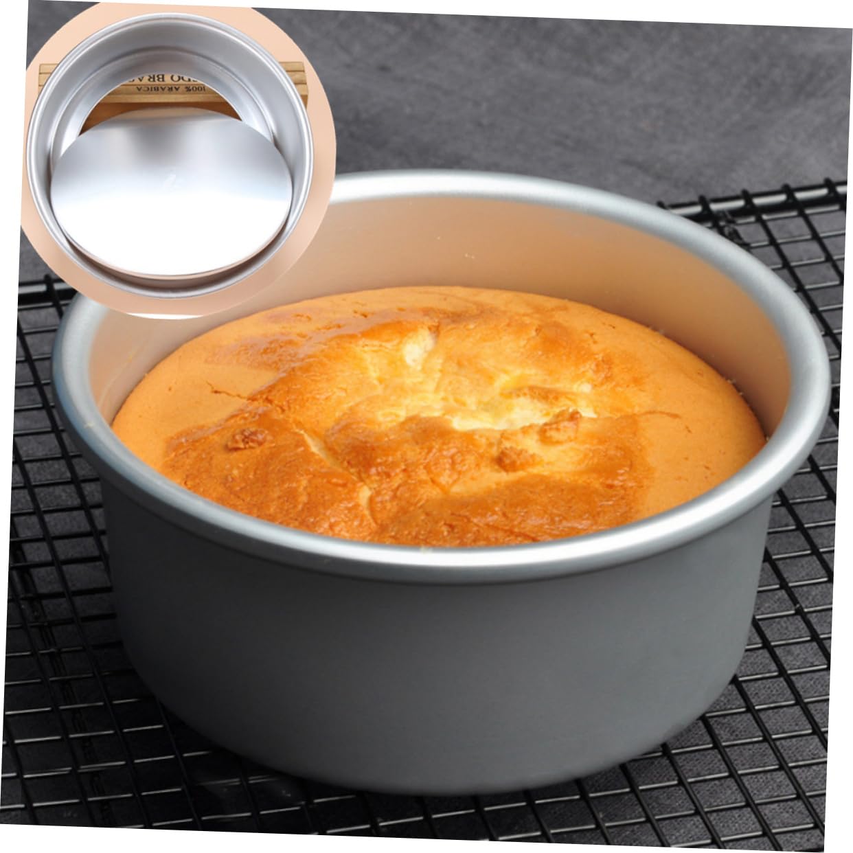ABOOFAN 4pièces Moule à Gâteau Rond Lot De Antiadhésif Fond Amovible Pour Pâtisserie