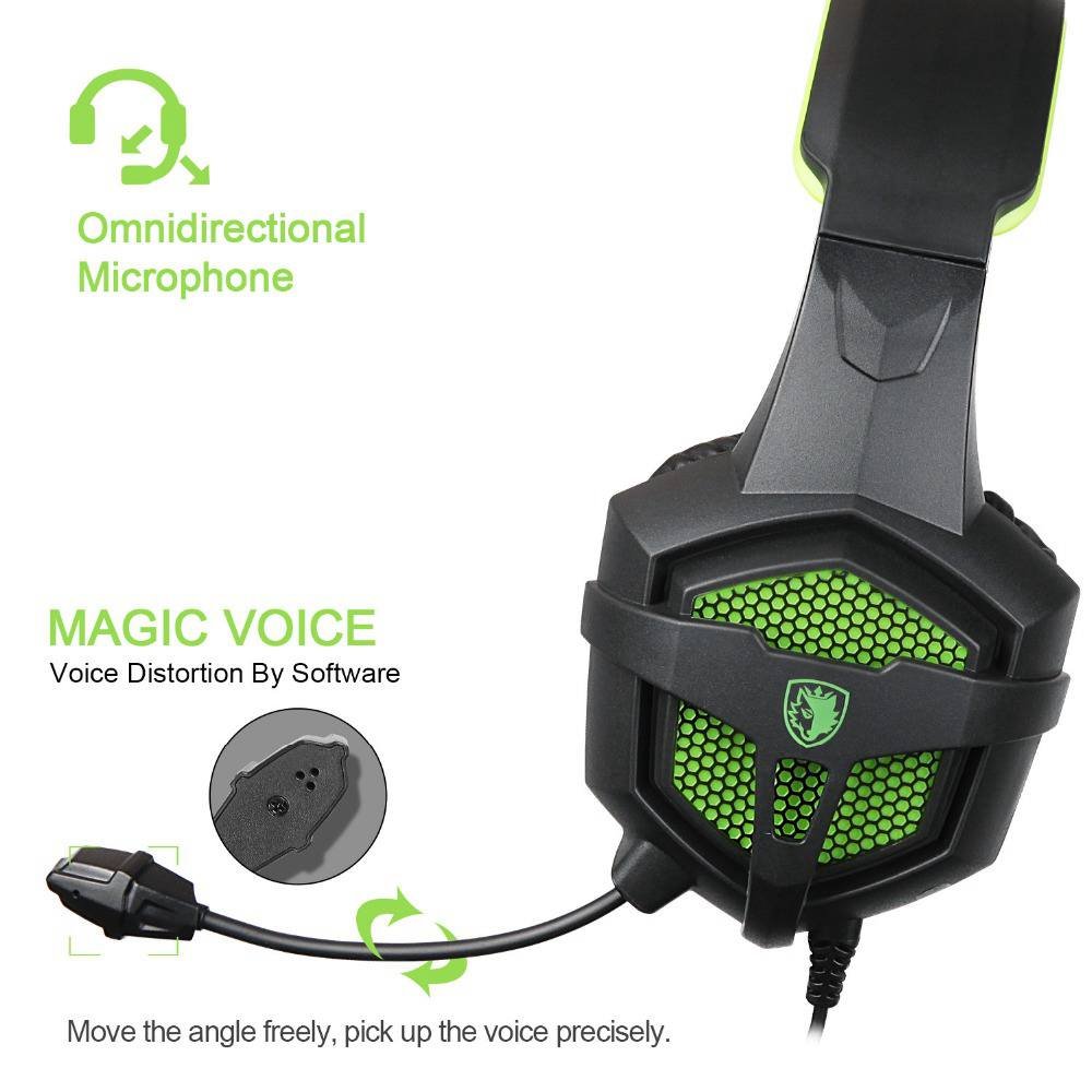 Sades sa-807 professionale multi-platform stereo Gaming Headset over-ear Wired computer Gaming cuffie con microfono 3.5 mm jack per PC/Xbox One/PS4