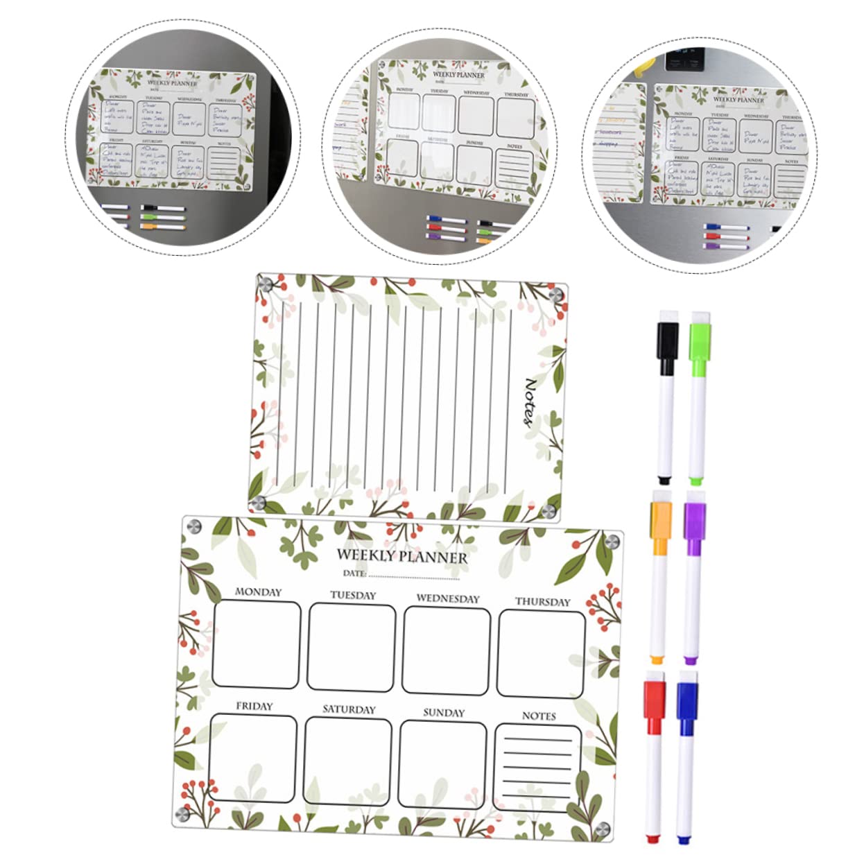 Magnetische Acryl Memo Tafel für Kühlschrank und Küche Wiederverwendbar