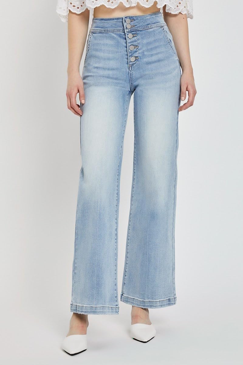 SALT TREE Risen Jeans - High Rise Wide Flare Jeans - RDP5248