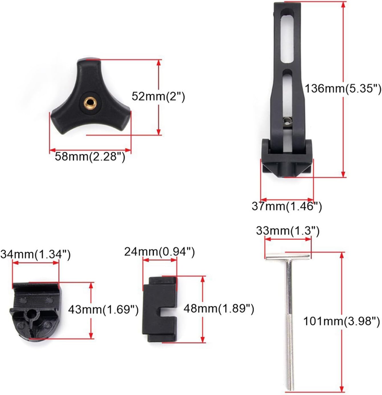 Universal Replacement and Accessories Part Kit Fixing Accessories Replacement for Hard Tri-fold & Quad-fold Truck Bed Cover（4 X Rear Clamp）