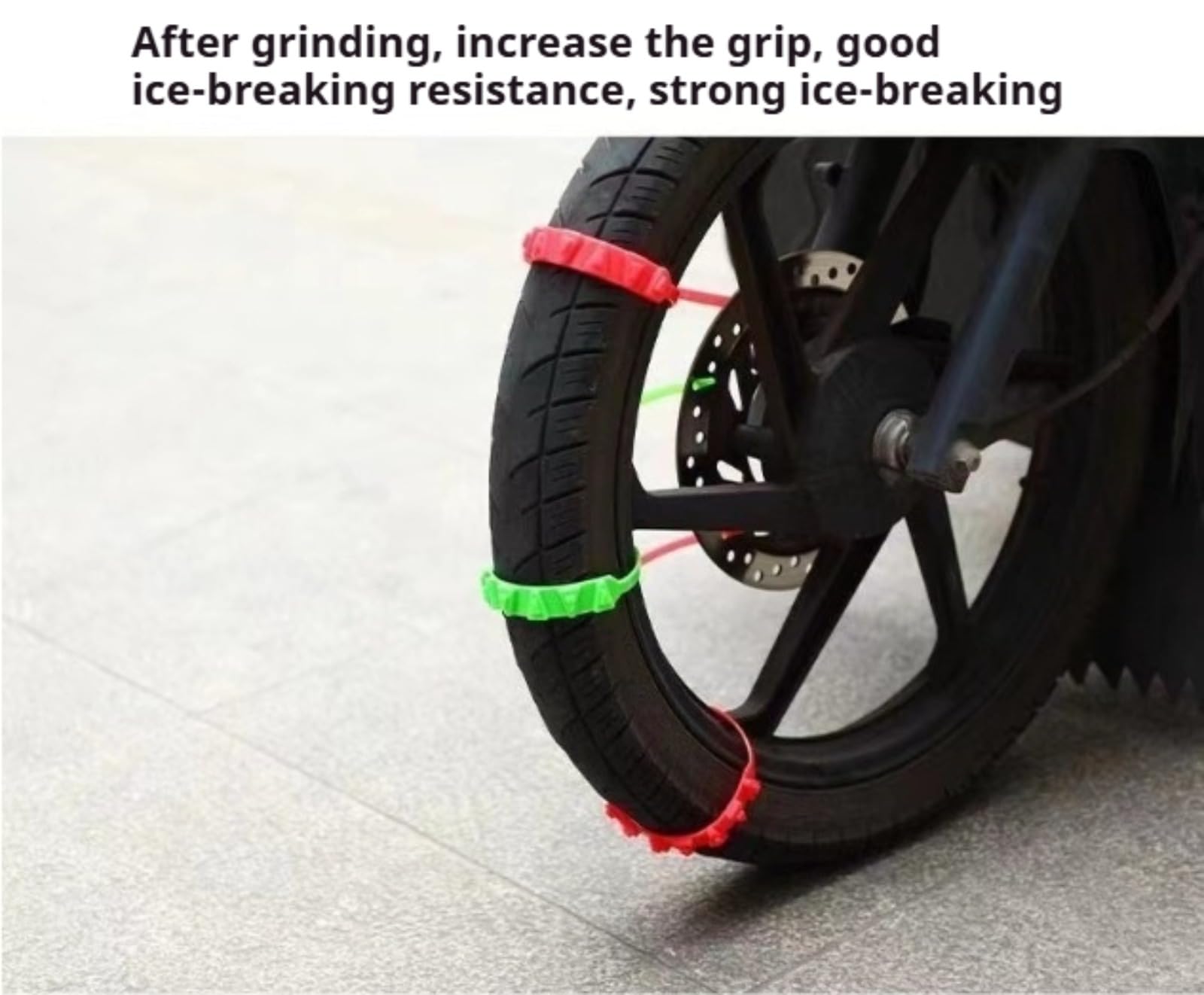 Fascette stringicavo per catene da neve, per moto e biciclette, 20 catene antiscivolo per pneumatici per neve, fascette per pneumatici da neve, impugnature per pneumatici per moto per guida