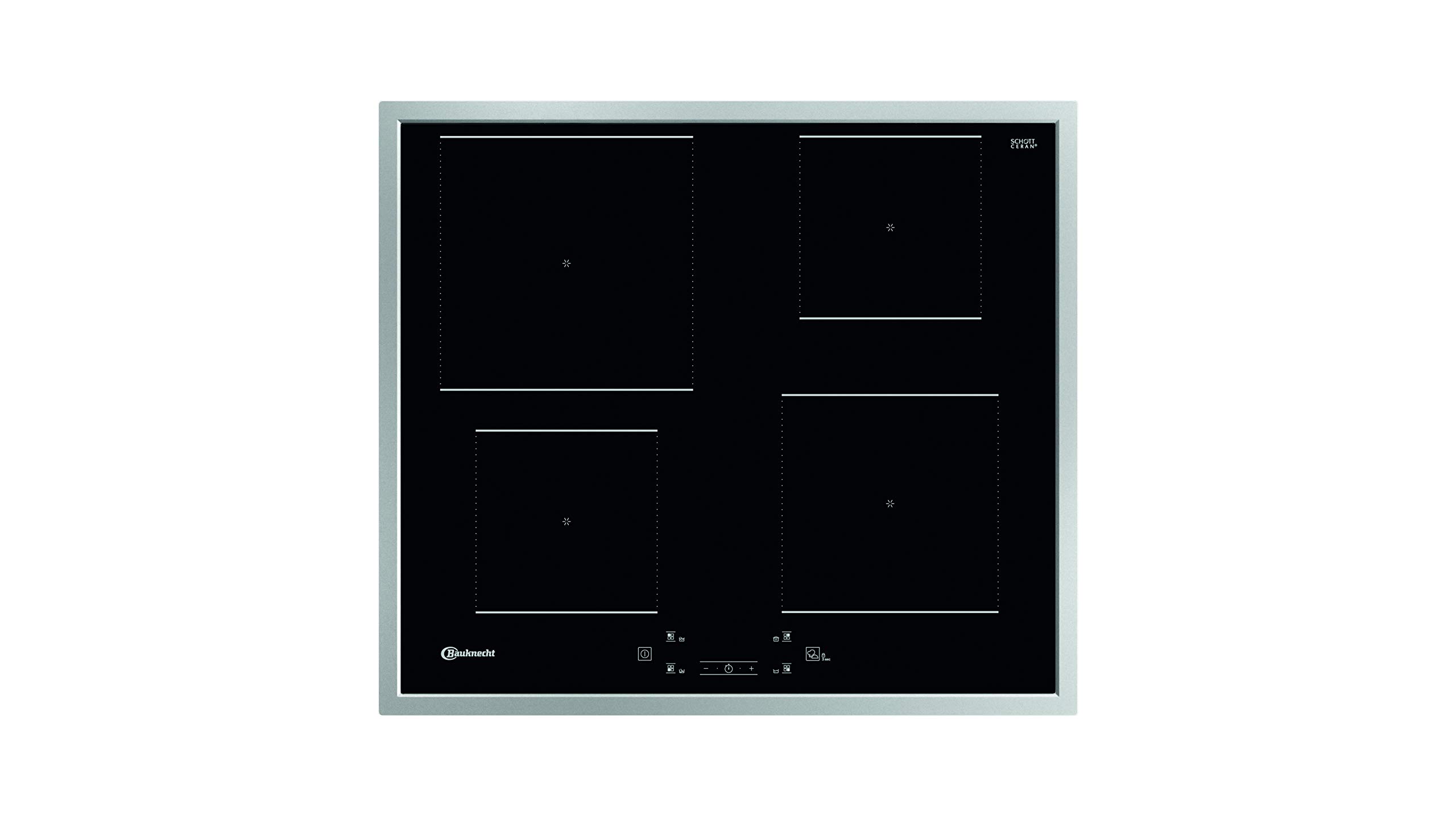 Bauknecht Induktions-Kochfeld BQ 2760S FT / Booster/ Touch Control /Simmer-Funktion / Restwärmeanzeige/ flacher Edelstahl-Rahmen