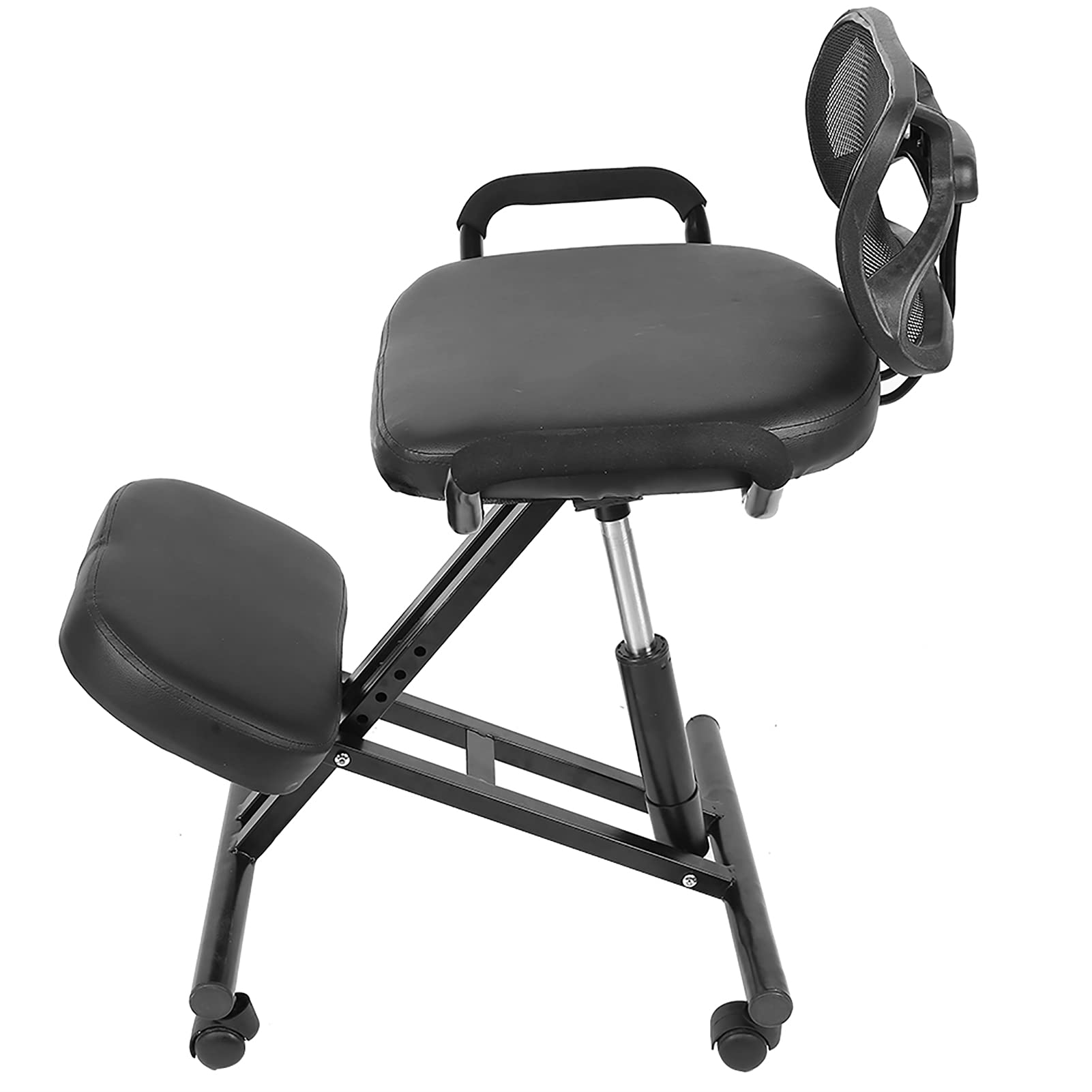 Silla de corrección de postura de rodillas ergonómica, silla de corrección de postura, asiento con respaldo, silla de rodillas de acero.
