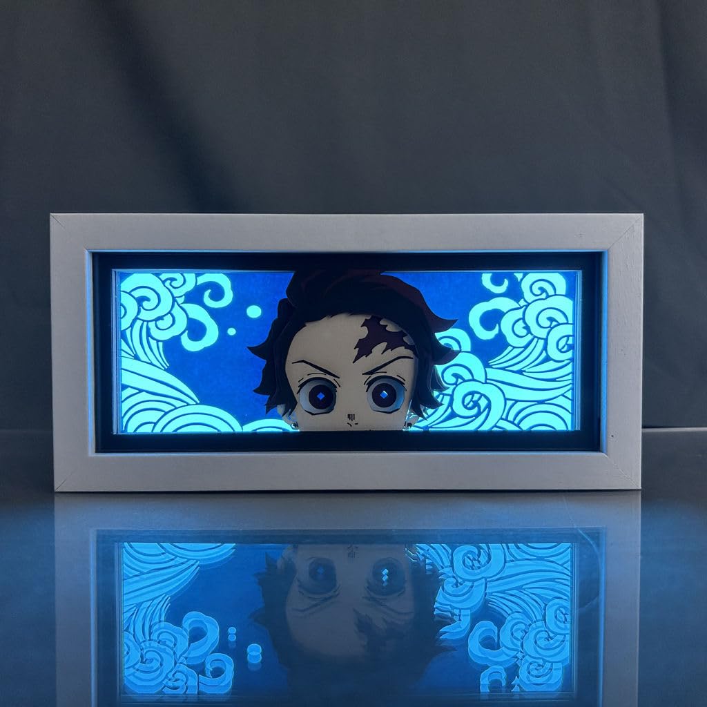 RuiYaZhuo Anime Night Light Kamado Tanjirou Figure for Bedroom Decor Lamp Led Light Anime Atmosphere Desk Lamp