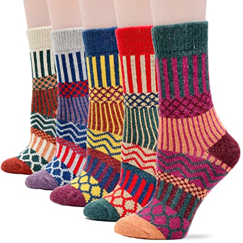 Image of Womens Wool Knit Winter Socks