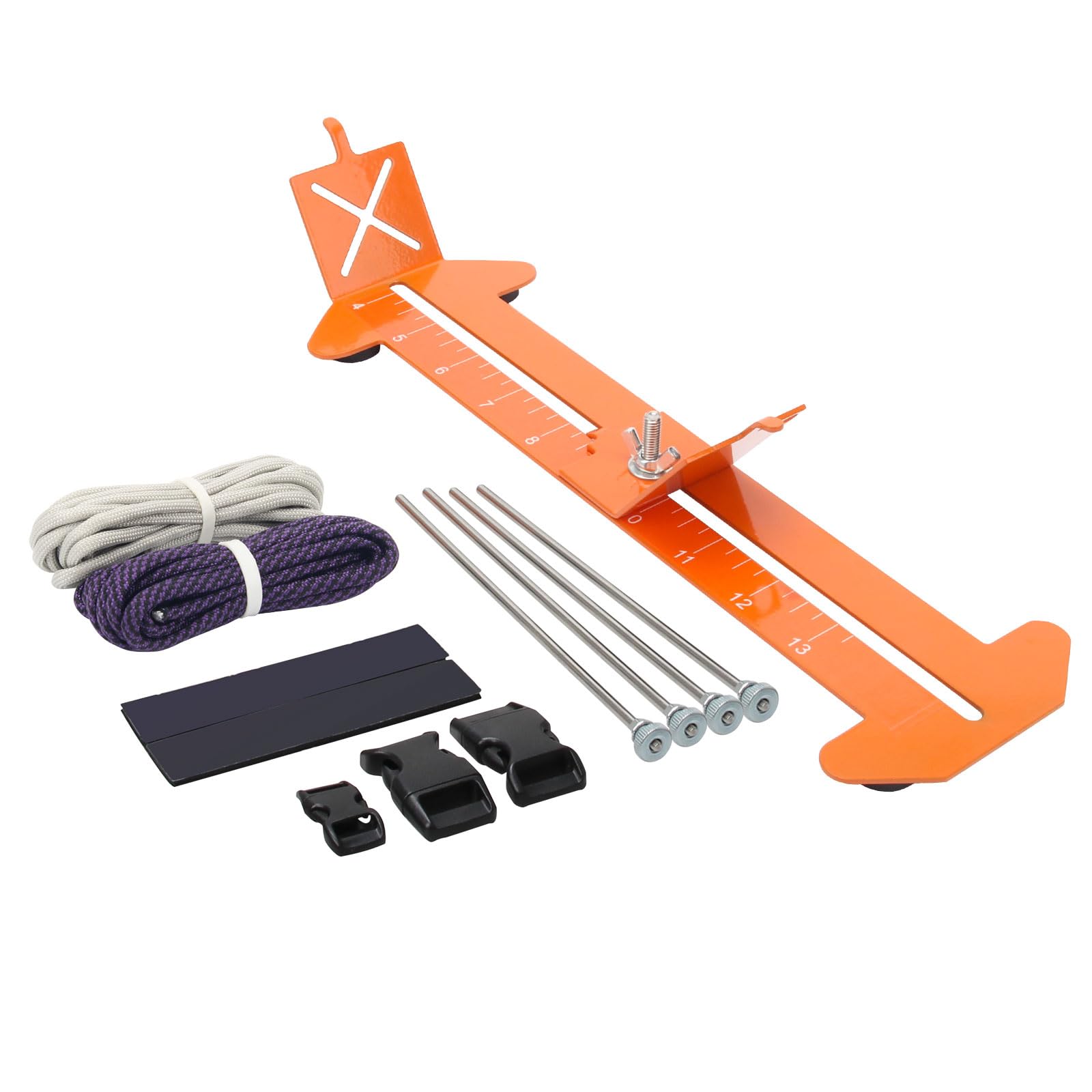 Catcan 2 in 1 Paracord Bracelet Making Kit, Paracord Jigs and Tools, Adjustable Length DIY Craft Monkey Fist Jig Tools 4" to 13" with Free Cord and Buckles