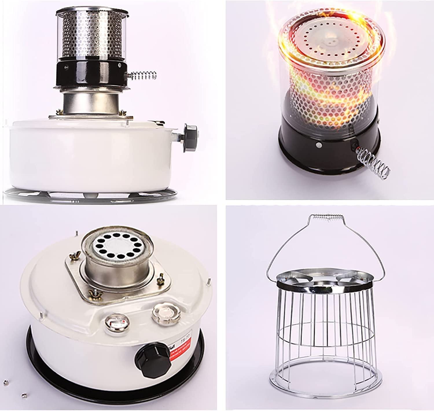 Poele A Petrole D'intérieur, Poele Au Kerosene, Chauffage De Poêle À Pétrole, 9000 BTU/H avec Protection Contre Les Chutes, Puissance De Feu Réglable, 6L