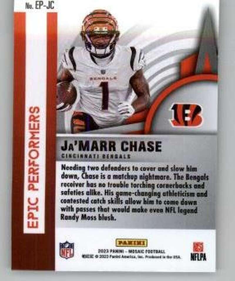 Amazon.com: 2023 Panini Mosaic Epic Performers #6 Ja'Marr Chase
