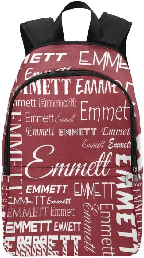 Custom Travel Laptop Backpack Design Your Own Name Custom Personalized Backpack for Men Women Adults (Red)