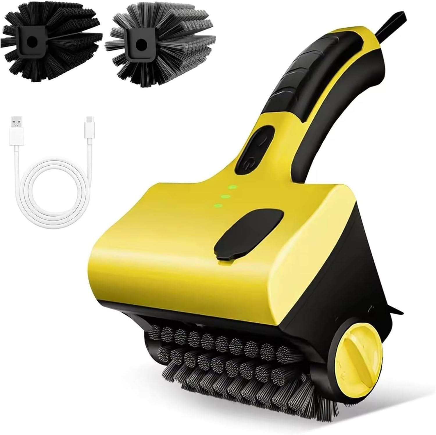Electric Grill Cleaner Brush, Bristle-Free Power Scrubber with Liquid Box, Portable Cordless Cleaner for Outdoor BBQ and Patio Parties