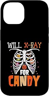 Will X-Ray for Candy Halloween Candy in Skeleton Rib Cage Case for iPhone 14