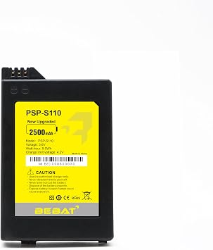 بطارية PSP-S110 ، سعة 2500mAh Hign لوحدة تحكم PSP 2000/3000 PSP-S110 ، بطارية قابلة للشحن استبدال بطارية ليثيوم أيون