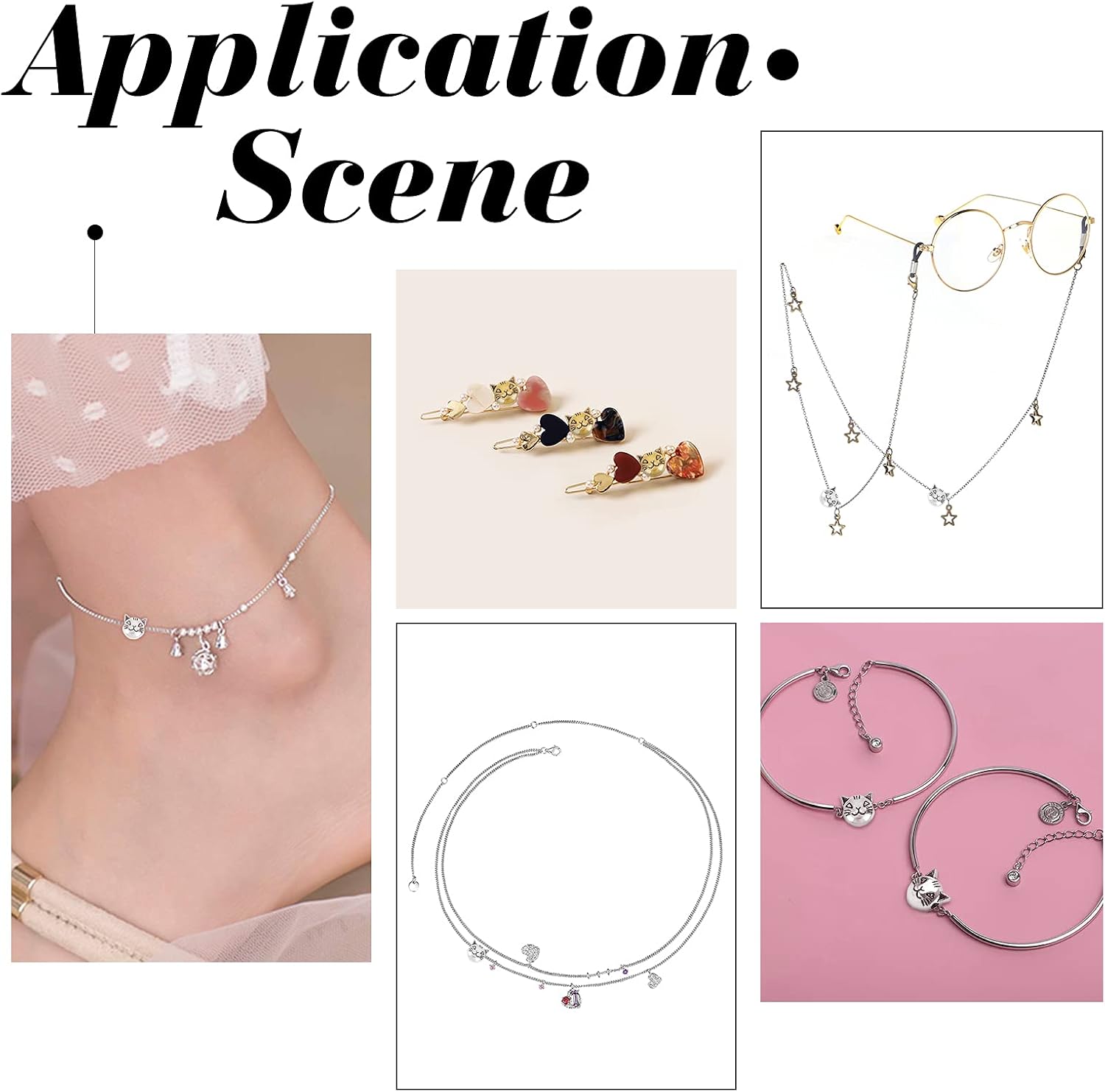 PH PandaHall 120pcs 3 Colors Cat Spacers Beads, Tibetan Kitten Loose Beads Animal Head Metal Beads for Earring Bracelet Necklace Jewelry Making - Image 6