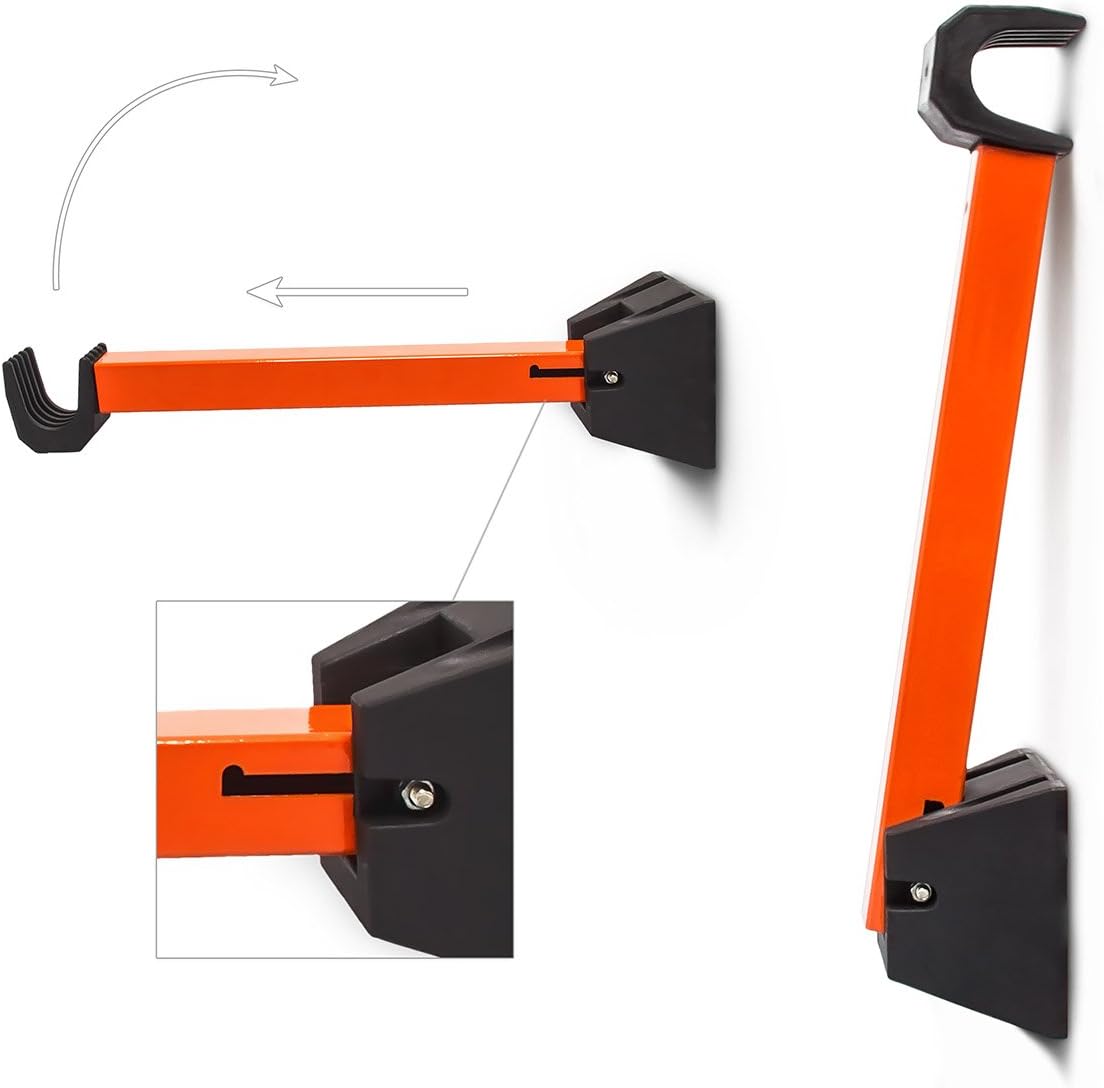 Relaxdays Wall Foldable Bicycle Hanging Racks Cycle Storage (Pack of 2) -Orange