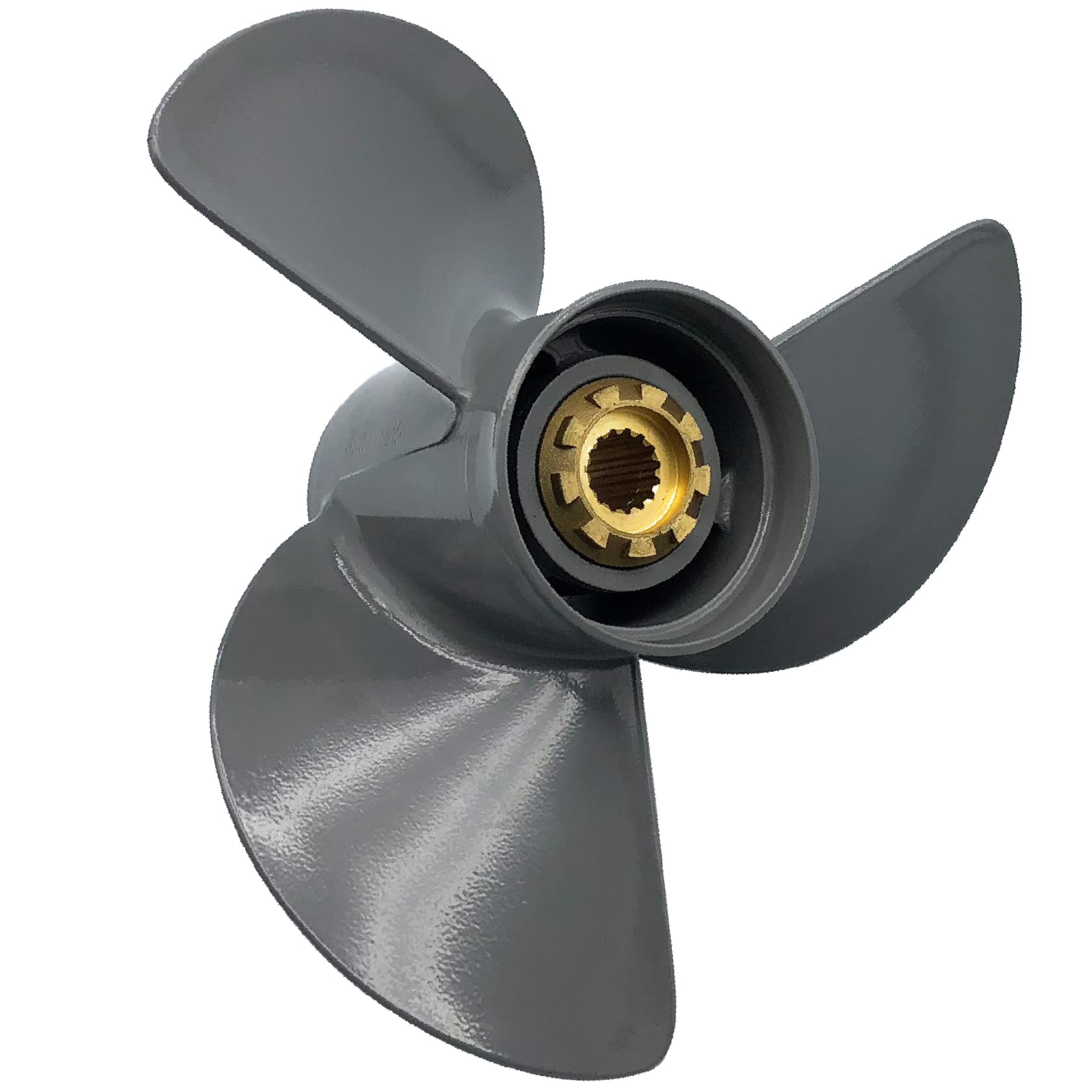 QPIM Aluminum Outboard Semi Cleaver Propeller Boat Prop 13 5/8x13 Compatible for Honda BFP60/BF75/90/100/115/130HP